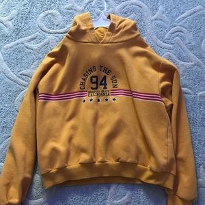 yellow hoodie